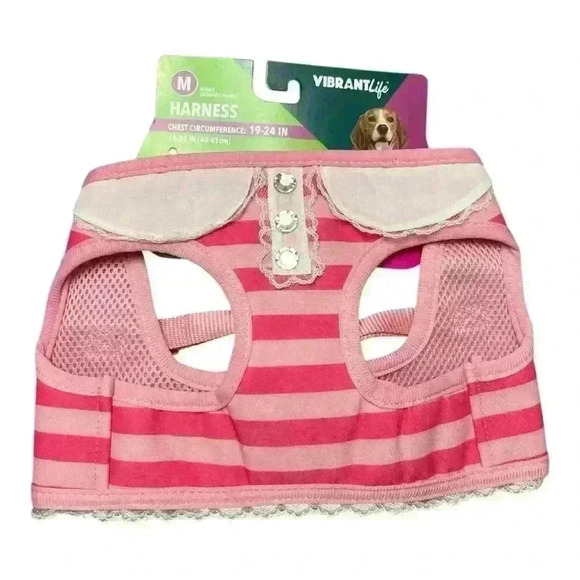 🎉HOST PICK🎉Vibrant Pink Dog decorative harness bundle. Size: M 18.5-24in - Picture 5 of 8